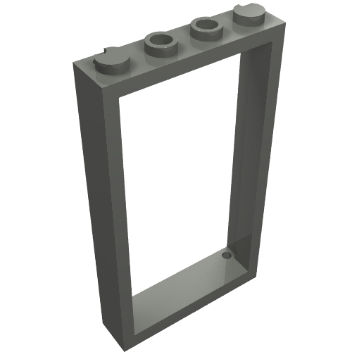 Part 60596 - Door, Frame 1 x 4 x 6 with 2 Holes on Top and Bottom - De BrickPlaats