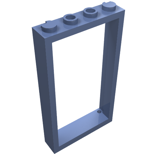 Part 60596 - Door, Frame 1 x 4 x 6 with 2 Holes on Top and Bottom - De BrickPlaats