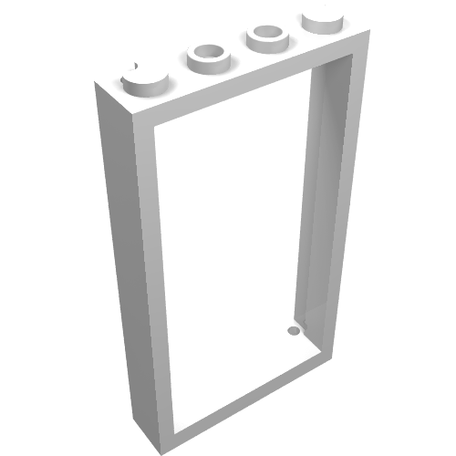 Part 60596 - Door, Frame 1 x 4 x 6 with 2 Holes on Top and Bottom - De BrickPlaats