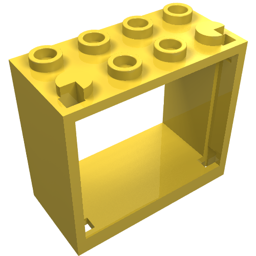 Part 60598 - Window 2 x 4 x 3 - Hollow Studs - De BrickPlaats