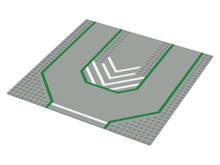 Part 6100px3 - Baseplate, Road 32 x 32 with 3 Driveways, Chevron on Closed Center Pattern
