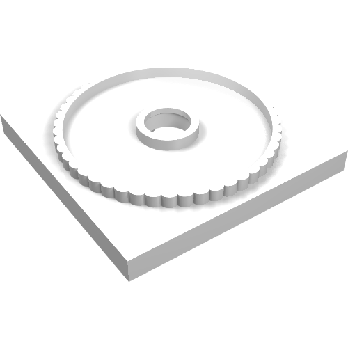 Part 61485 - Turntable 4 x 4 Square Base, Locking - De BrickPlaats