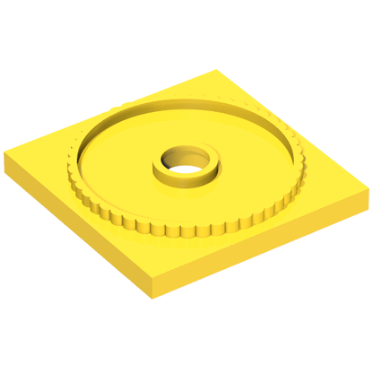 Part 61485 - Turntable 4 x 4 Square Base, Locking - De BrickPlaats
