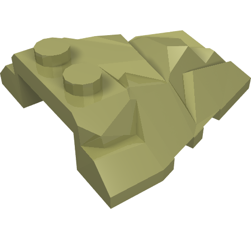 Part 64867 - Wedge 4 x 4 Fractured Polygon Top - De BrickPlaats