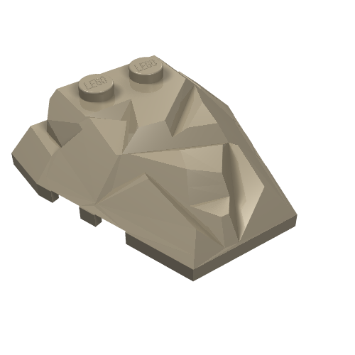 Part 64867 - Wedge 4 x 4 Fractured Polygon Top - De BrickPlaats