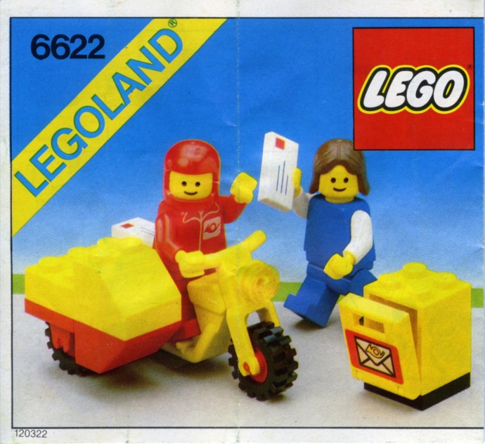 Set 6622 - Mailman on Motorcycle - De BrickPlaats