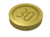 Part 70501c - Minifigure, Utensil Coin Type 1 with 30 Mark - De BrickPlaats