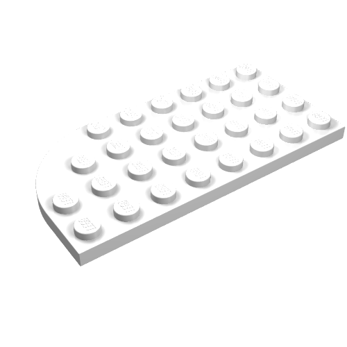 Part 712 - Plate, Round Curved 4 x 8 Left - De BrickPlaats