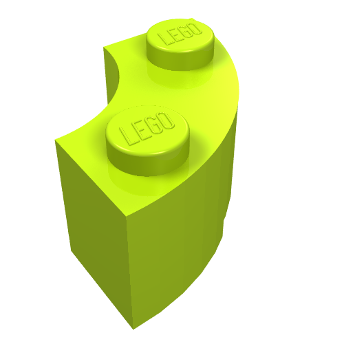 Part 85080 - Brick, Round Corner 2 x 2 Macaroni with Stud Notch and Reinforced Underside - De BrickPlaats