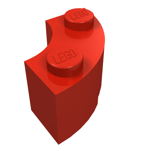 Part 85080 - Brick, Round Corner 2 x 2 Macaroni with Stud Notch and Reinforced Underside - De BrickPlaats