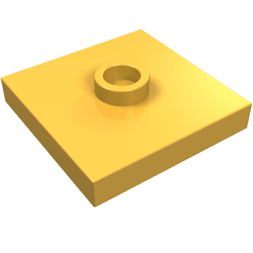 Part 87580 - Plate, Modified 2 x 2 with Groove and 1 Stud in Center (Jumper) - De BrickPlaats