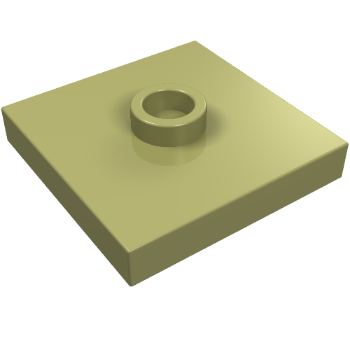 Part 87580 - Plate, Modified 2 x 2 with Groove and 1 Stud in Center (Jumper) - De BrickPlaats