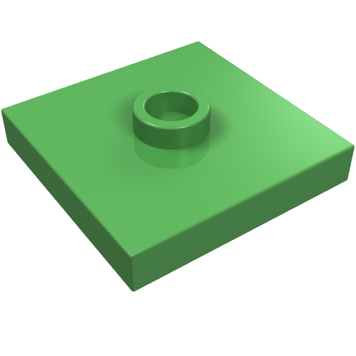 Part 87580 - Plate, Modified 2 x 2 with Groove and 1 Stud in Center (Jumper) - De BrickPlaats