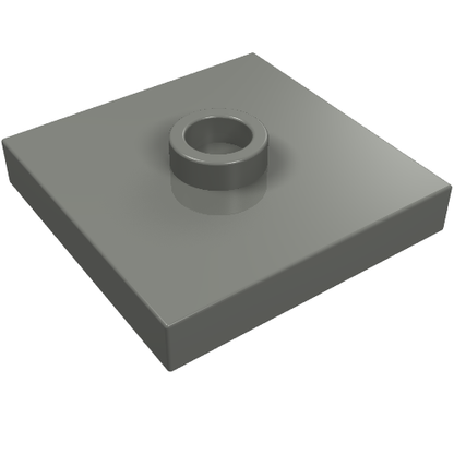 Part 87580 - Plate, Modified 2 x 2 with Groove and 1 Stud in Center (Jumper) - De BrickPlaats