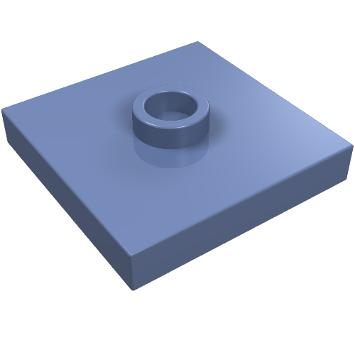 Part 87580 - Plate, Modified 2 x 2 with Groove and 1 Stud in Center (Jumper) - De BrickPlaats