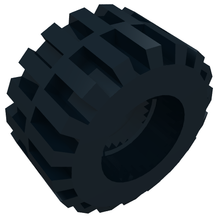 Part 87697 - Tire 21mm D. x 12mm - Offset Tread Small Wide, Band Around Center of Tread - De BrickPlaats