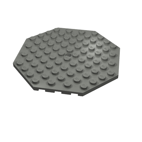 Part 89523 - Plate, Modified 10 x 10 Octagonal with Hole - De BrickPlaats
