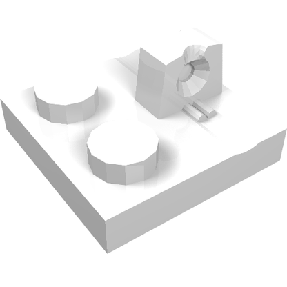 Part 92582 - Hinge Plate 2 x 2 Locking with 1 Finger on Top - De BrickPlaats