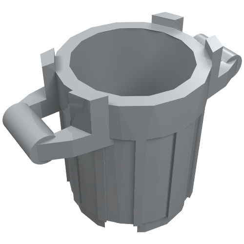 Part 92926 - Container, Trash Can with 4 Cover Holders - De BrickPlaats