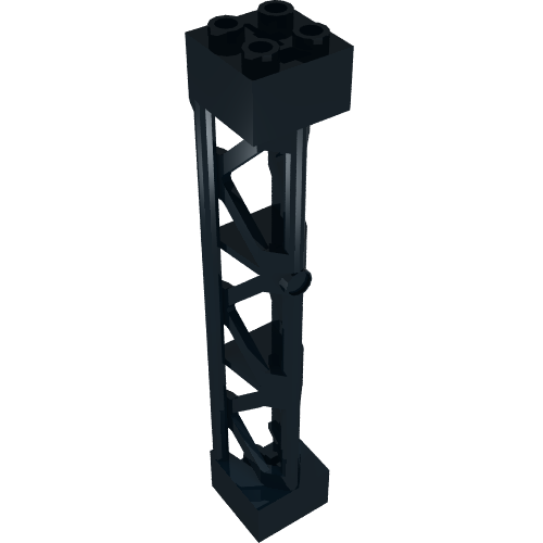 Part 95347 - Support 2 x 2 x 10 Girder Triangular Vertical - Type 4 - 3 Posts, 3 Sections - De BrickPlaats
