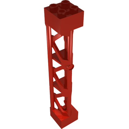 Part 95347 - Support 2 x 2 x 10 Girder Triangular Vertical - Type 4 - 3 Posts, 3 Sections - De BrickPlaats