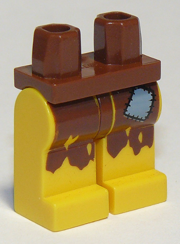 Part 970c03pb04 - Hips and Yellow Legs with Castaway Rags and Patch Pattern - De BrickPlaats