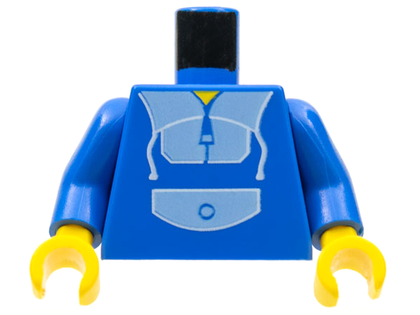 Part 973px2c01 - Torso Blue Jogging Suit Pattern / Blue Arms / Yellow Hands - De BrickPlaats