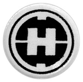 Part 98138pb018 - Tile, Round 1 x 1 with Hero Factory 'H' Pattern - De BrickPlaats