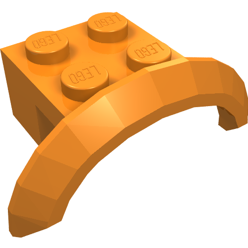 Part 98282 - Vehicle, Mudguard 4 x 2 1/2 x 1 with Arch Round - De BrickPlaats