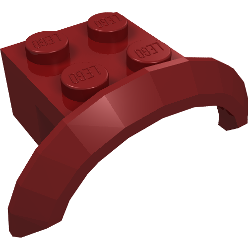 Part 98282 - Vehicle, Mudguard 4 x 2 1/2 x 1 with Arch Round - De BrickPlaats