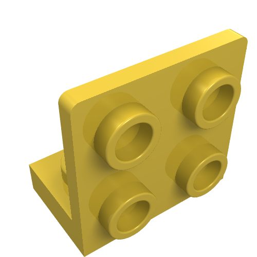Part 99207 - Bracket 1 x 2 - 2 x 2 Inverted - De BrickPlaats