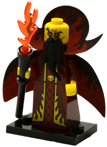Set col13-10 - Evil Wizard, Series 13 (Complete Set with Stand and Accessories) - De BrickPlaats