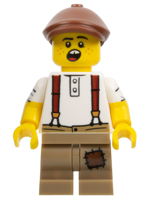 Minifig col423 - Newspaper Kid, Series 24 (Minifigure Only without Stand and Accessories) - De BrickPlaats