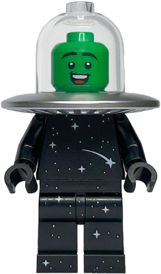 Minifig col443 - Flying Saucer Costume Fan, Series 26 (Minifigure Only without Stand and Accessories) - De BrickPlaats