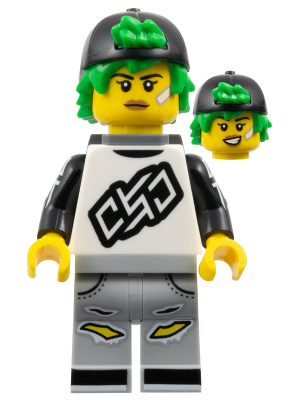 Minifig col455 - Longboarder, Series 27 (Minifigure Only without Stand and Accessories) - De BrickPlaats