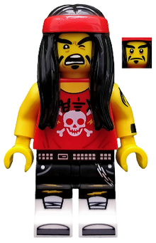 Minifig coltlnm17 - Gong & Guitar Rocker, The LEGO Ninjago Movie (Minifigure Only without Stand and Accessories) - De BrickPlaats
