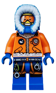 Minifig cty0492 - Arctic Explorer, Male with Orange Goggles - De BrickPlaats