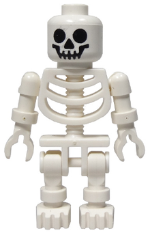 Minifig gen001 - Skeleton - Standard Skull, Floppy Arms - De BrickPlaats