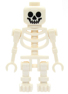Minifig gen019 - Skeleton, Fantasy Era Torso with Standard Skull, Mechanical Arms Straight - De BrickPlaats
