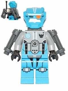 Minifig gs002 - Dark Azure Robot Sidekick with Jet Pack - De BrickPlaats