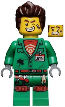 Minifig hs005 - Douglas Elton / El Fuego - Coveralls with Hair - De BrickPlaats