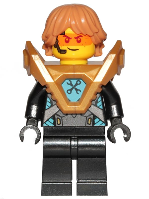 Minifig nex139 - Robin Underwood - Hair, Black Legs, Pearl Gold Armor - De BrickPlaats