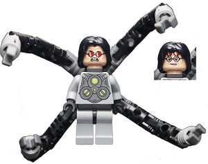Minifig sh0040 - Dr. Octopus (Otto Octavius) / Doc Ock - Light Bluish Gray Suit, Mechanical Arms - De BrickPlaats