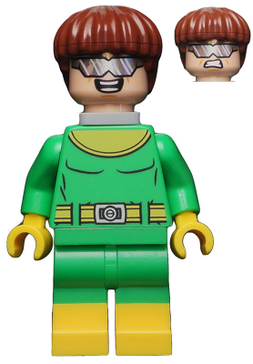 Minifig sh0284 - Dr. Octopus (Otto Octavius) / Doc Ock - Bright Green Outfit, Neck Bracket - De BrickPlaats