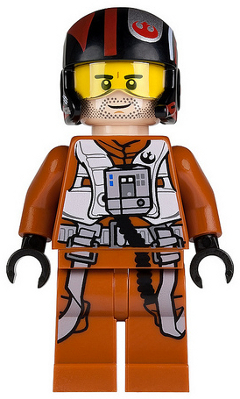 Minifig sw0658 - Poe Dameron (Pilot Jumpsuit, Helmet) - De BrickPlaats