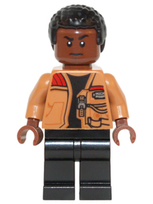 Minifig sw0676 - Finn - Medium Nougat Jacket, Black Legs - De BrickPlaats