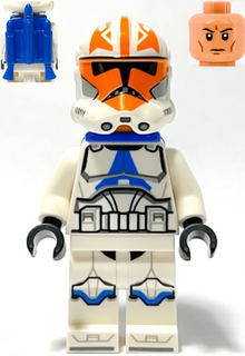 Minifig sw1276 - Clone Trooper, 501st Legion, 332nd Company (Phase 2) - Helmet with Holes and Togruta Markings, Blue Jet Pack - De BrickPlaats
