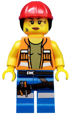 Minifig tlm009 - Gail the Construction Worker, The LEGO Movie (Minifigure Only without Stand and Accessories) - De BrickPlaats