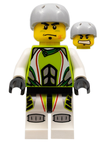 Minifig wr004 - Team X-treme Daredevil 1 (REX-treme) - Sports Helmet - De BrickPlaats