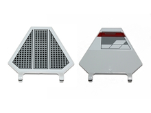 Part x1435pb006R - Flag 5 x 6 Hexagonal with SW Black Radiator Plate Pattern on One Side and Squadron Marks on Other Side Right (Sticker) - Set 9494 - De BrickPlaats